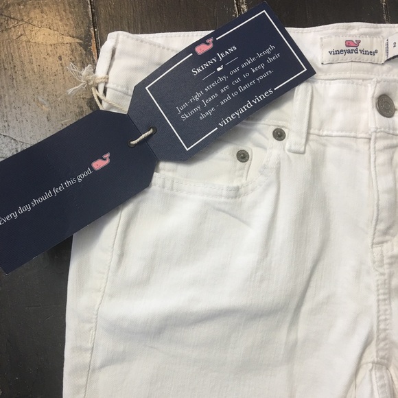 VINEYARD VINES STRETCHY WHITE SKINNY JEANS - Picture 5 of 8